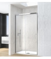 IMPEX - MAMPARA PLUS EVOLUTION 1F+1P 120X190CM TRANSPARENT PERF. PLATA BRILLANT (UD)