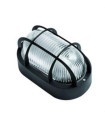 7440 N-APLIC ESTANC OVAL 60W E27 NEGRE-FENOPLÀSTICA (UD)