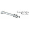 KITMH100D-KIT COMPATIBLE VAILLANT/ARISTON DIÀMETRE 60/100mm ALUMINI PINTAT EN BLANC-DISMOL (UD)