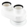 ADBICD80BE-ADAPTADOR BIFLUJO DIÀMETRE 80 MH BERETTA-BAXI-DISMOL (UD)