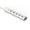 2628-BASE 4 PRENES SCHUKO AMB INTERRUPTOR I AMB PROLONGADOR DE COLOR BLANC-FAMATEL (UD)
