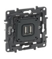 864024-BASE CARREGADOR DOBLE USB A+A NILOÈ STEP 250V-LEGRAND (UD)