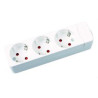 283 B-BASE MÚLTIPLE 3 SORTIDES SENSE CABLE BLANC-FENOPLÀSTICA (UD)