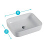 S04060100 LAVABO CINQUE 51X40 CM BLANC (UD)
