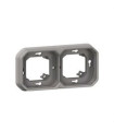 069683L-MARC D'ENCASTAR PLEX MODULAR, 2 ELEMENTS HORITZONTALS O VERTICALS, GRIS-LEGRAND (UD)