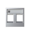 N2218.2 PL-TAPA AMB FINESTRA PER A 2 CONNECTORS TELEFONIA/INFORMÀTICA ZENIT PLATA-NIESSEN (UD)